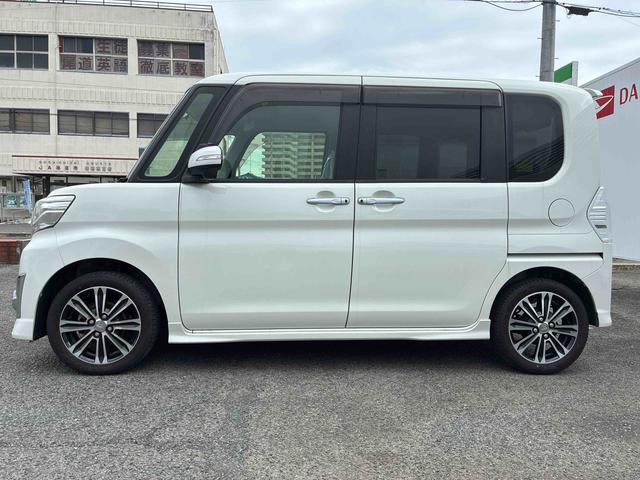 タントカスタムＲＳナビ　バックカメラ　ターボ車　ＥＴＣ　両側電動スライドドア　ＬＥＤヘッドライト　フォグランプ　プッシュボタンスタート　アイドリングストップ　電動格納ドアミラー　オートエアコン（広島県）の中古車