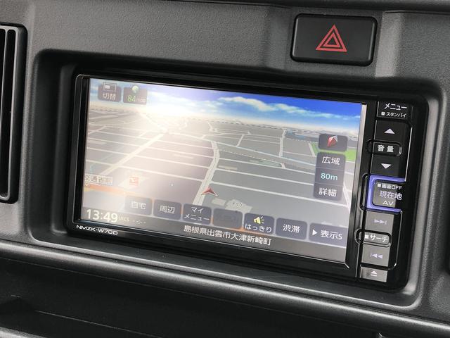 ハイゼットカーゴスペシャルＳＡIIIワンオーナー　２ＷＤ　ＡＴ　ナビゲーション　ドライブレコーダー　ＥＴＣ　ＬＥＤヘッドライト　禁煙車　記録簿　認定中古車　レーンアシスト　オートマチックハイビーム　衝突回避支援システム搭載車（島根県）の中古車