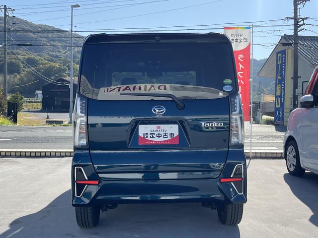 タントカスタムRSワンオーナー LEDヘッドライト/フォグランプ 9インチナビ ETC パノラマモニター ドライブレコーダー 運転席/助手席シートヒーター 両側パワースライドドア 本革風シートカバー 禁煙車 記録簿(島根県)の中古車
