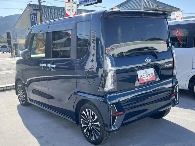 タントカスタムRSワンオーナー LEDヘッドライト/フォグランプ 9インチナビ ETC パノラマモニター ドライブレコーダー 運転席/助手席シートヒーター 両側パワースライドドア 本革風シートカバー 禁煙車 記録簿(島根県)の中古車