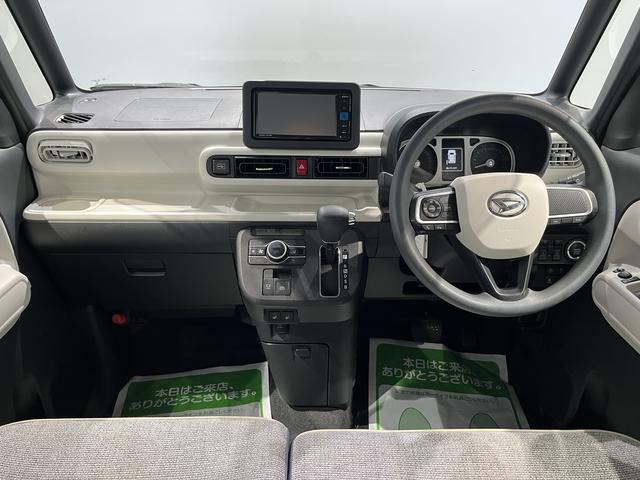ムーヴキャンバス 中古車 ストライプスＧツートンカラー　ワンオーナー　ナビ　バックカメラ　運転席／助手席シートヒーター　　両側電動スライドドア　クリアランスソナー