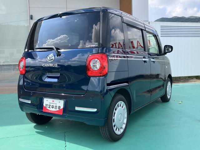 ムーヴキャンバスセオリーＸ電動格納式ドアミラー　オートマチックハイビーム　禁煙車　キーフリーシステム　アイドリングＳＴＯＰ　スマートキー　オートライト　ＡＢＳ　衝突安全ボディ　盗難防止システム　サポカー　ナビ付き　Ｗエアバック（山口県）の中古車