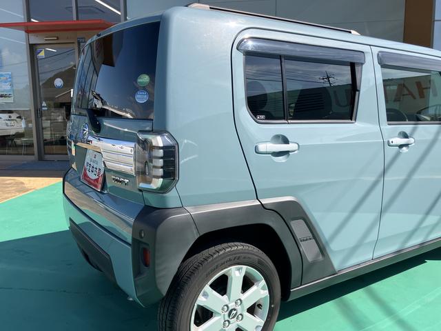 タフトＧ運転席助手席エアバッグ　被害軽減ブレーキ　Ｉストップ　スマートキー＆プッシュスタート　禁煙　車線逸脱防止　点検記録簿　１オーナー　盗難防止システム　オートマチックハイビーム　電動格納ドアミラー　ＡＢＳ（山口県）の中古車