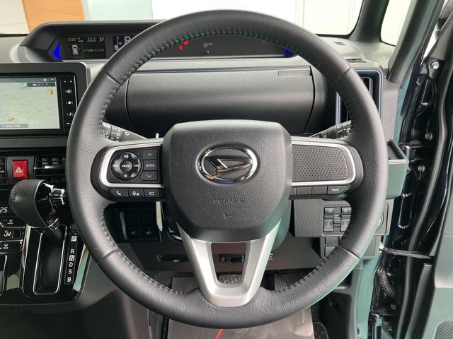 タントカスタムＲＳ両側パワスライドドア　レーンキープＡ　ＩＳＴＯＰ　オートミラー　オートＬＥＤ　ターボエンジン　禁煙　ナビ付き　ＬＥＤライト　１オーナー　キーフリー　セキュリティ　安全ボディー　アルミホイール　ＡＢＳ（山口県）の中古車