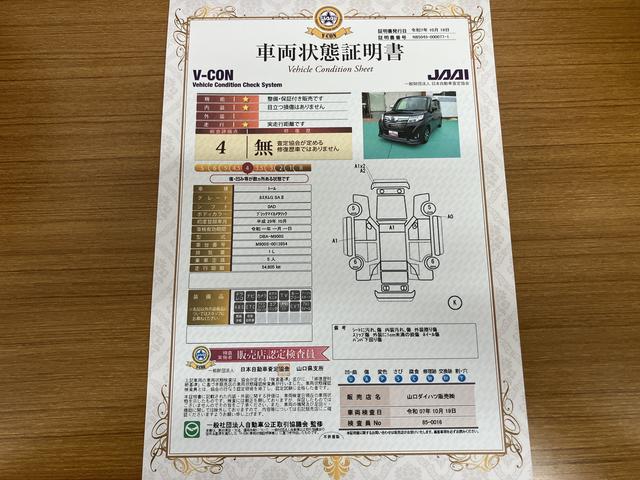 トールカスタムＧ　ＳＡII（山口県）の中古車