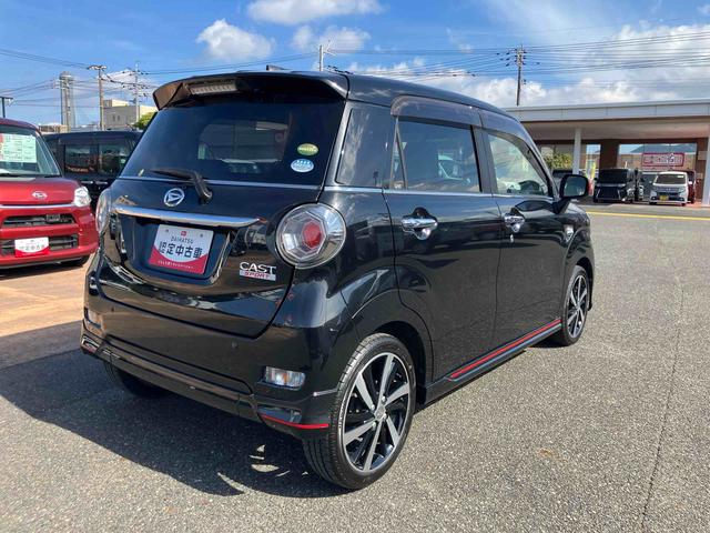 キャストスポーツＳＡIIIターボ車　ワンオーナー車　整備記録簿　禁煙　ナビ　アルミホイール　ワイヤレスキー　ＡＢＳ　エアバック　スマ−トキ−　革シート（山口県）の中古車