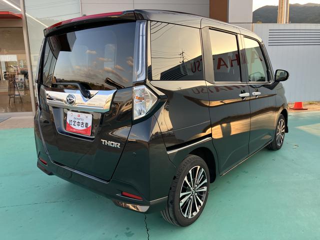 トールカスタムＧ　ターボ両側パワスラドア　衝突回避支援ブレーキ機能　ＬＫＡ　ＬＥＤライト　Ｉ−ＳＴＯＰ　電動格納ミラー　キーフリーシステム　ワンオーナー　アルミ　禁煙車　ターボエンジン　盗難防止システム　記録簿　スマートキー（山口県）の中古車