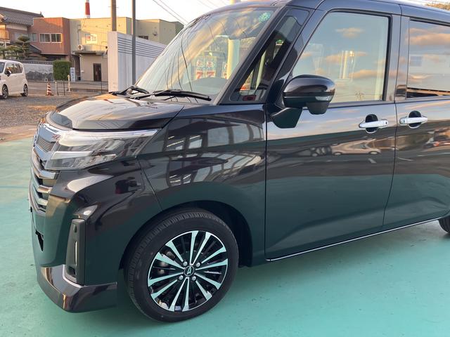 トールカスタムＧ　ターボ両側パワスラドア　衝突回避支援ブレーキ機能　ＬＫＡ　ＬＥＤライト　Ｉ−ＳＴＯＰ　電動格納ミラー　キーフリーシステム　ワンオーナー　アルミ　禁煙車　ターボエンジン　盗難防止システム　記録簿　スマートキー（山口県）の中古車