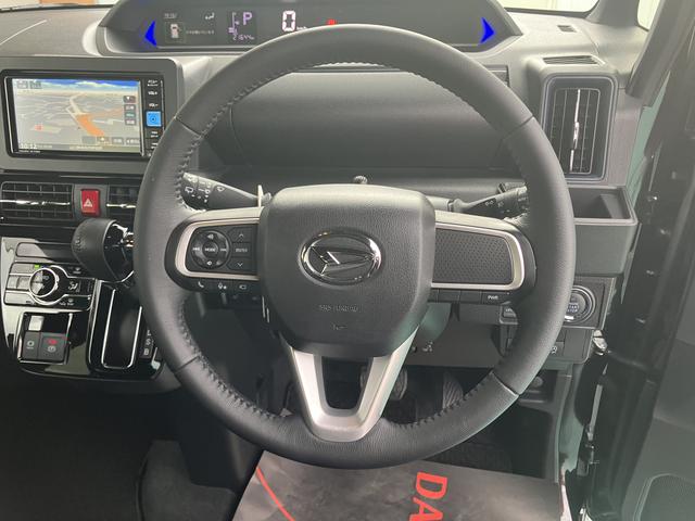 タントカスタムＲＳ両側パワスライドドア　レーンキープＡ　ＩＳＴＯＰ　オートミラー　オートＬＥＤ　ターボエンジン　ナビ付き　ＬＥＤライト　１オーナー　キーフリー　セキュリティ　安全ボディー　アルミホイール　ＡＢＳ（山口県）の中古車