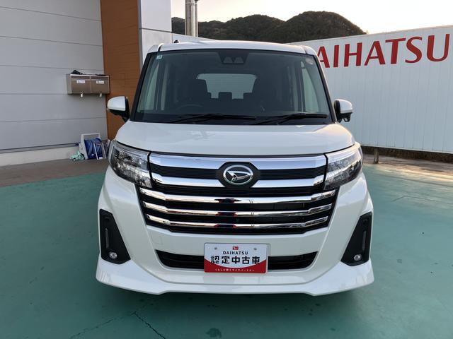 トールカスタムＧ　ターボ両側パワスラドア　衝突回避支援ブレーキ機能　ＬＫＡ　ＬＥＤライト　Ｉ−ＳＴＯＰ　電動格納ミラー　ＴＶ　キーフリーシステム　アルミ　オートライト　ターボエンジン　盗難防止システム　スマートキー　ＡＢＳ（山口県）の中古車