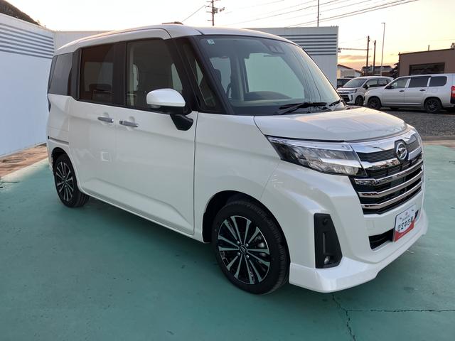 トールカスタムＧ　ターボ両側パワスラドア　衝突回避支援ブレーキ機能　ＬＫＡ　ＬＥＤライト　Ｉ−ＳＴＯＰ　電動格納ミラー　ＴＶ　キーフリーシステム　アルミ　オートライト　ターボエンジン　盗難防止システム　スマートキー　ＡＢＳ（山口県）の中古車