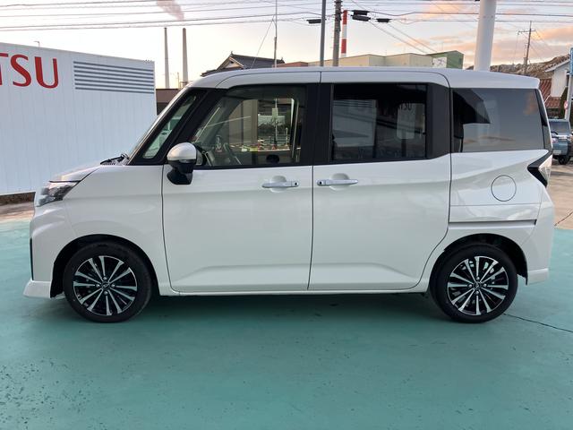 トールカスタムＧ　ターボ両側パワスラドア　衝突回避支援ブレーキ機能　ＬＫＡ　ＬＥＤライト　Ｉ−ＳＴＯＰ　電動格納ミラー　ＴＶ　キーフリーシステム　アルミ　オートライト　ターボエンジン　盗難防止システム　スマートキー　ＡＢＳ（山口県）の中古車