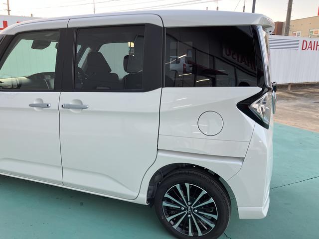 トールカスタムＧ　ターボ両側パワスラドア　衝突回避支援ブレーキ機能　ＬＫＡ　ＬＥＤライト　Ｉ−ＳＴＯＰ　電動格納ミラー　ＴＶ　キーフリーシステム　アルミ　オートライト　ターボエンジン　盗難防止システム　スマートキー　ＡＢＳ（山口県）の中古車