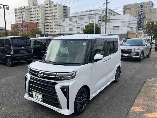 タントカスタムＲＳキーフリーキー　１オーナー車　ナビ付　禁煙　タ−ボ　ＡＢＳ　点検記録簿　アルミホイール　エアバック　スマートキープッシュスタート（山口県）の中古車
