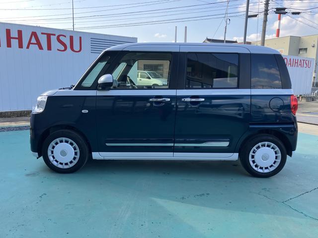 ムーヴキャンバスストライプスＧインテリキー　キーフリー　エアバック　ＡＢＳ　車線逸脱　運転席助手席エアバッグ　アイスト　イモビライザー　衝突安全ボディ　ＬＥＤライト　オートハイビーム　オートライト　ハンズフリー両側電動ドア（山口県）の中古車