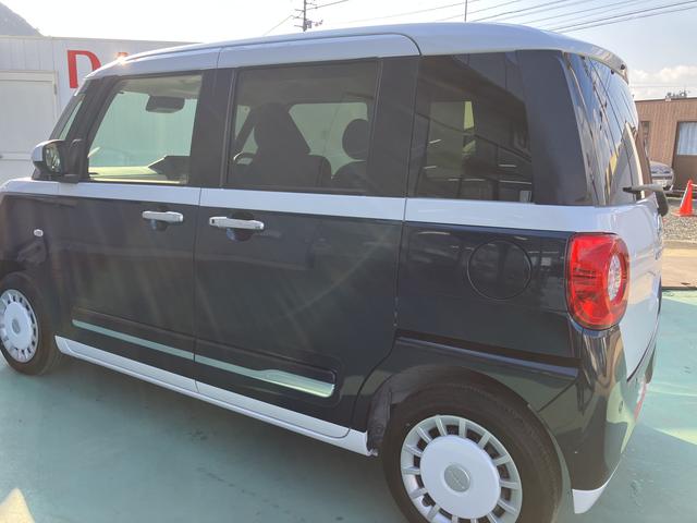 ムーヴキャンバスストライプスＧインテリキー　キーフリー　エアバック　ＡＢＳ　車線逸脱　運転席助手席エアバッグ　アイスト　イモビライザー　衝突安全ボディ　ＬＥＤライト　オートハイビーム　オートライト　ハンズフリー両側電動ドア（山口県）の中古車