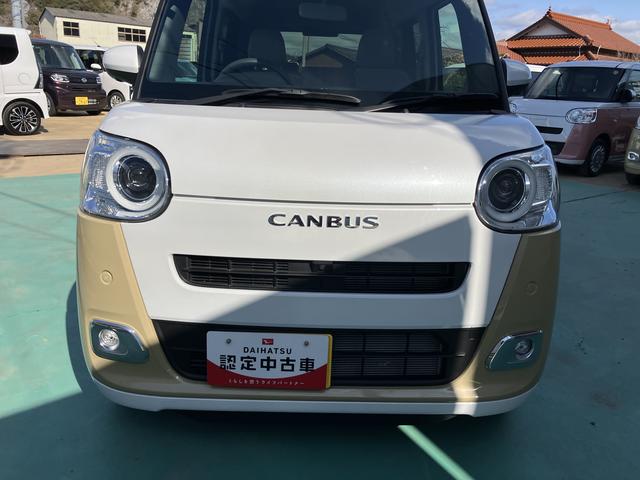 ムーヴキャンバスストライプスＧ車線逸脱　運転席助手席エアバッグ　アイスト　インテリキー　イモビライザー　衝突安全ボディ　キーフリー　ＬＥＤライト　エアバック　オートハイビーム　オートライト　ＡＢＳ　ハンズフリー両側電動ドア（山口県）の中古車