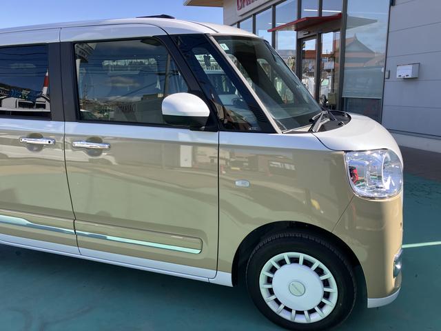 ムーヴキャンバスストライプスＧ車線逸脱　運転席助手席エアバッグ　アイスト　インテリキー　イモビライザー　衝突安全ボディ　キーフリー　ＬＥＤライト　エアバック　オートハイビーム　オートライト　ＡＢＳ　ハンズフリー両側電動ドア（山口県）の中古車