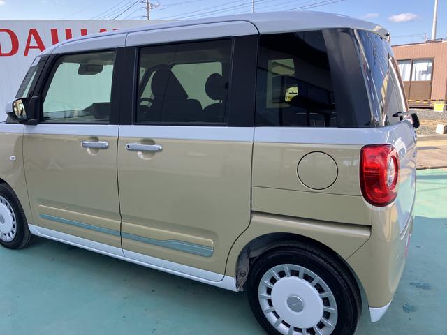 ムーヴキャンバスストライプスＧ車線逸脱　運転席助手席エアバッグ　アイスト　インテリキー　イモビライザー　衝突安全ボディ　キーフリー　ＬＥＤライト　エアバック　オートハイビーム　オートライト　ＡＢＳ　ハンズフリー両側電動ドア（山口県）の中古車