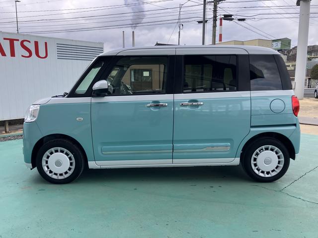 ムーヴキャンバスストライプスＧインテリキー　キーフリー　エアバック　ＡＢＳ（山口県）の中古車