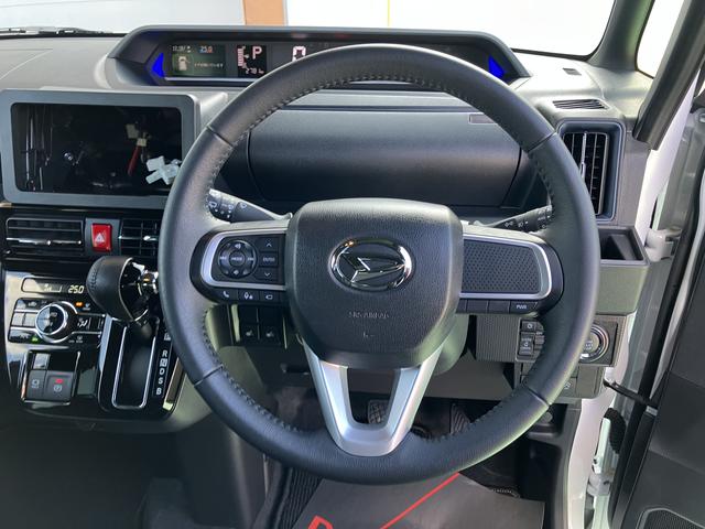 タントカスタムＲＳ両自動ドア　アイドリングストップ機能　キーフリーキー　車線逸脱　助手席エアバック　安全ボディ　タ−ボ　ＬＥＤヘットライト　オートＨビーム　Ａライト　盗難防止　ＡＢＳ　アルミホイール　エアバック（山口県）の中古車