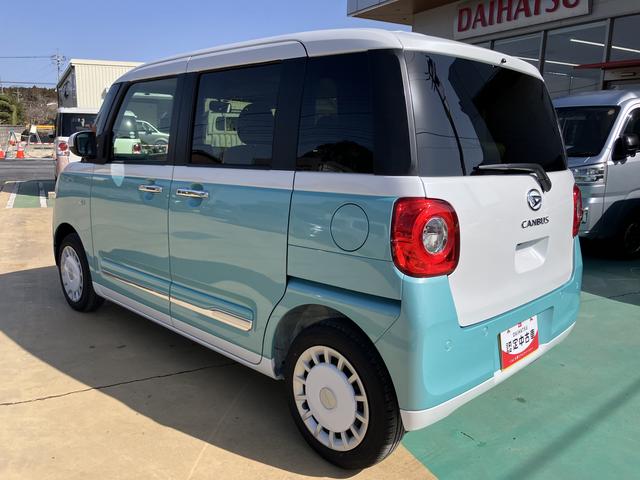 ムーヴキャンバスストライプスＧプッシュスタートスマートキー　キーフリー　運転席エアバック　ＡＢＳ（山口県）の中古車