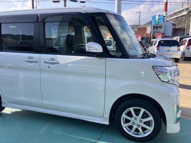 タントカスタムＸ　トップエディションＳＡ整備記録簿　キーフリー　スマ−トキ−　アルミ　ＡＢＳ　ナビＴＶ（山口県）の中古車