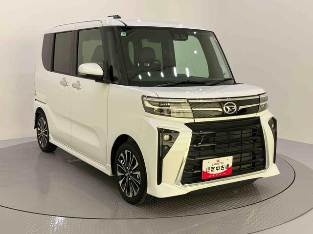 タントカスタムＲＳディスプレイオーディオ　軽減ブレーキ　Ｉ−ＳＴＯＰ　車線逸脱防止　シ−トヒ−タ−　ハイビームアシスト　ターボ車　ＡＢＳ　アルミホイール　エアバッグ　スマ−トキー　両側パワ−スライドドア　電動ミラー（山口県）の中古車