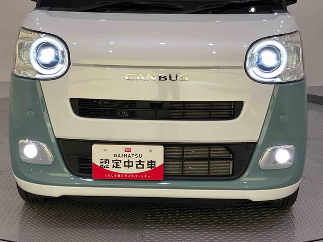 ムーヴキャンバスストライプスＧ電動格納　衝突軽減Ｂ　ＡＵＴＯライト　ＬＥＤヘットライト　Ｒカメラ　シートヒー　イモビライザー　スマートキーＰスタート　レーンアシスト　衝突安全ボディ　助手席エアバック　キーフリー　オートハイビーム（山口県）の中古車