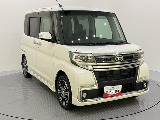 タントカスタムＲＳ　トップエディションＳＡIIスマキー　車線逸脱警報装置　ターボ車　禁煙　両側オートスライドドア　１オーナー　ＡＢＳ　格納ミラー　リアカメラ　オートライト　アルミホイール　キーフリーシステム　ナビドラレコ　エアバック　記録簿（山口県）の中古車