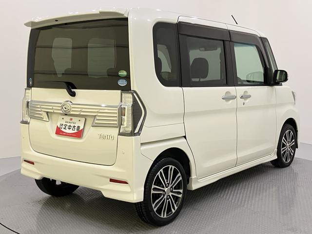 タントカスタムＲＳ　トップエディションＳＡIIスマキー　車線逸脱警報装置　ターボ車　禁煙　両側オートスライドドア　１オーナー　ＡＢＳ　格納ミラー　リアカメラ　オートライト　アルミホイール　キーフリーシステム　ナビドラレコ　エアバック　記録簿（山口県）の中古車