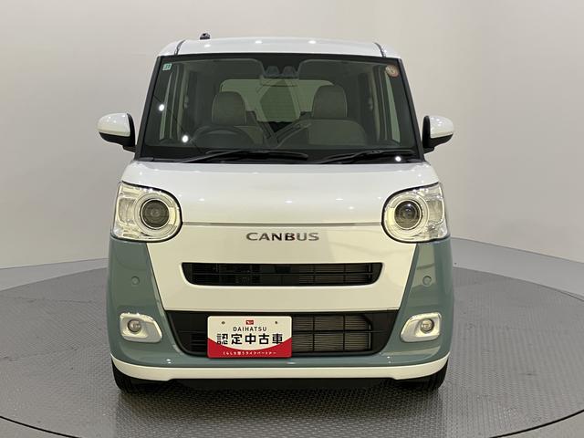 ムーヴキャンバスストライプスＧステアリングスイッチ　電動格納　衝突軽減Ｂ　シートヒー　スマートキーＰスタート　レーンアシスト　キーフリー　オートハイビーム　ＡＢＳ　エアバッグ　両自動ドア　ｉ−ｓｔｏｐ（山口県）の中古車