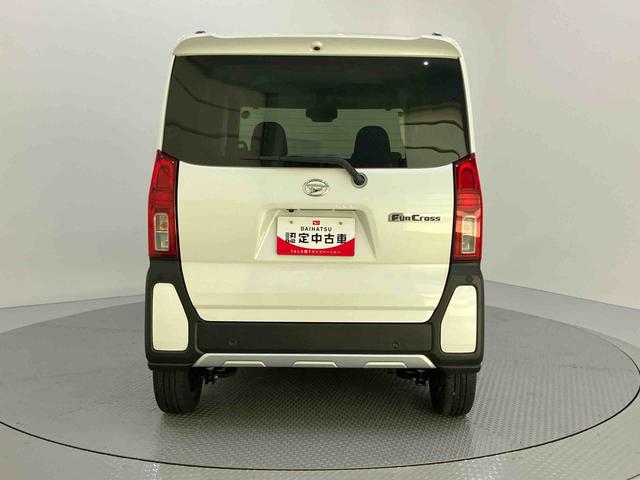 タントファンクロスターボエコアイドル　車線逸脱警報　電動格納ドアミラー　スマートキ　シートヒータ　ターボエンジン　アルミ　キーフリーシステム　オートハイビーム　オートライト　エアバッグ　ＡＢＳ　サポカーＳ　両Ｐドア（山口県）の中古車