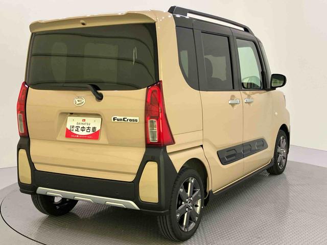 タントファンクロスターボエコアイドル　車線逸脱警報　電動格納ドアミラー　スマートキ　シートヒータ　ターボエンジン　アルミ　キーフリーシステム　オートハイビーム　オートライト　エアバッグ　ＡＢＳ　サポカーＳ　両Ｐドア（山口県）の中古車