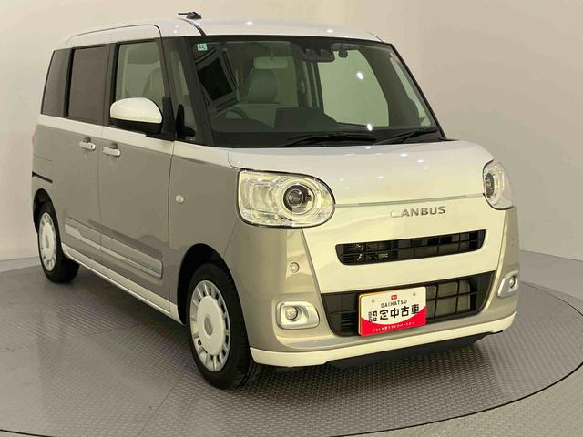ムーヴキャンバスストライプスＧターボ追従走行　追突被害軽減ブレーキ　シートヒータ　車線逸脱警報　元試乗車　ＵＳＢ　ターボエンジン　Ｒカメラ　スマートキー　ドラレコ　キーフリー　オートマチックハイビーム　ＡＢＳ　エアバック（山口県）の中古車