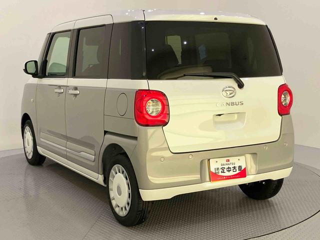 ムーヴキャンバスストライプスＧターボ追従走行　追突被害軽減ブレーキ　シートヒータ　車線逸脱警報　元試乗車　ＵＳＢ　ターボエンジン　Ｒカメラ　スマートキー　ドラレコ　キーフリー　オートマチックハイビーム　ＡＢＳ　エアバック（山口県）の中古車