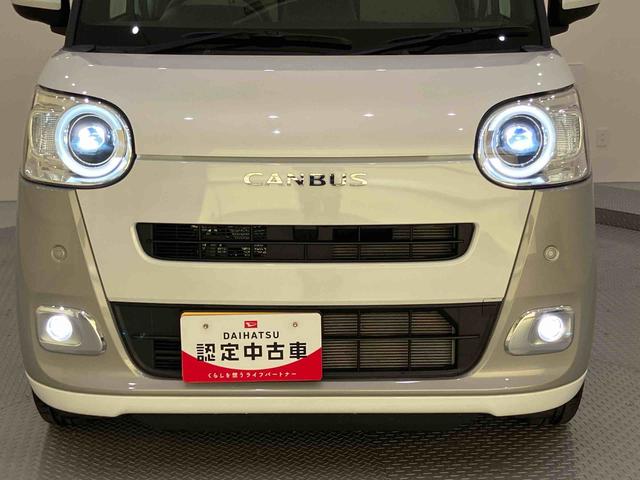 ムーヴキャンバスストライプスＧターボ追従走行　追突被害軽減ブレーキ　シートヒータ　車線逸脱警報　元試乗車　ＵＳＢ　ターボエンジン　Ｒカメラ　スマートキー　ドラレコ　キーフリー　オートマチックハイビーム　ＡＢＳ　エアバック（山口県）の中古車