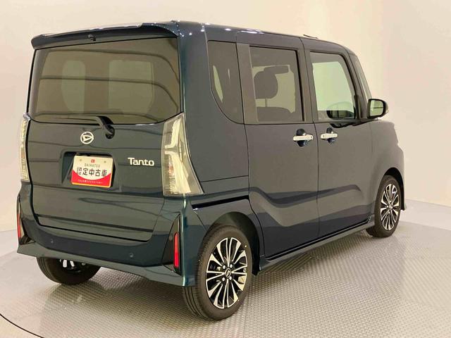 タントカスタムRSアイドリンストップ 踏み間違い防止装置 電格ミラー 両パワースライドドア 車線逸脱警報 シートヒータ ターボ付 LEDヘットライト スマートキー オートライト オートLED キーフリーシステム ABS(山口県)の中古車