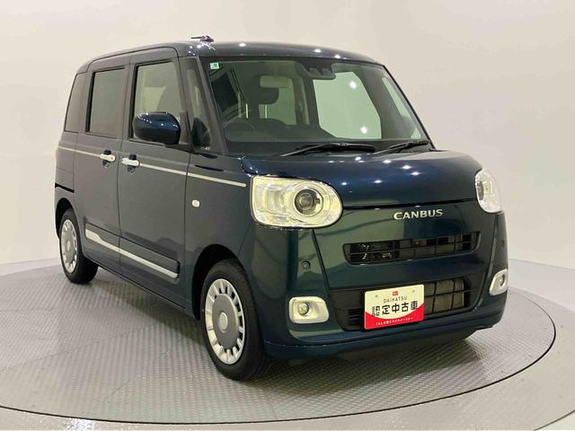 ムーヴキャンバスセオリーGターボ踏み間違い防止 アダプティブクルーズ 電動格納ミラー LEDライト 両側パワースライドドア レーンアシスト オートマチックハイビーム スマートキー Bカメラ ターボ キーフリー オートライト ABS(山口県)の中古車