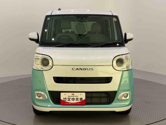 ムーヴキャンバスストライプスG電格ドアミラー シ−トヒ−タ− LEDランプ スマートキー オートライト キーフリー エアバック ABS 両電動ドア ハイビームアシスト ブレーキサポート USBポート レーンキープアシスト(山口県)の中古車