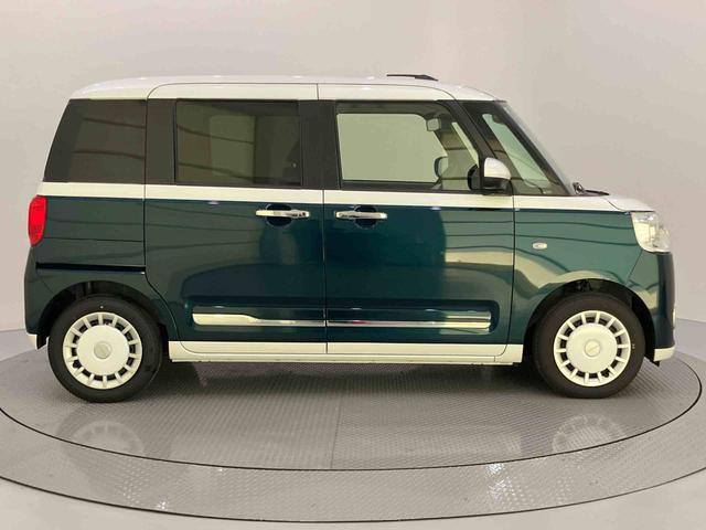 ムーヴキャンバスストライプスGターボ前後誤発進抑制機能 電動格納式ミラー 車線逸脱警報 ターボ車 スマートキー キーフリー オートマチックハイビーム エアバッグ ABS マルチカメラ LEDヘットライト(山口県)の中古車