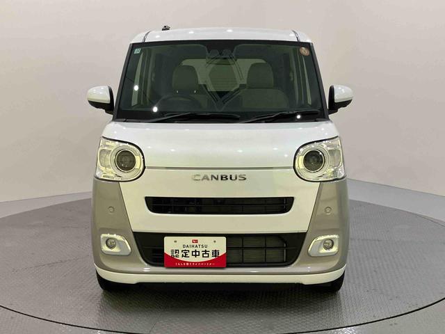 ムーヴキャンバスストライプスG電動格納ドアミラー シートヒータ LEDライト スマートキー キーフリー 運転席エアバック ABS 全方位モニタ(山口県)の中古車