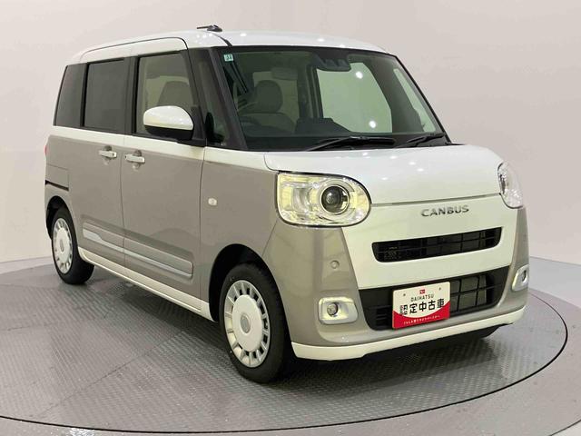 ムーヴキャンバスストライプスG電動格納ドアミラー シートヒータ LEDライト スマートキー キーフリー 運転席エアバック ABS 全方位モニタ(山口県)の中古車