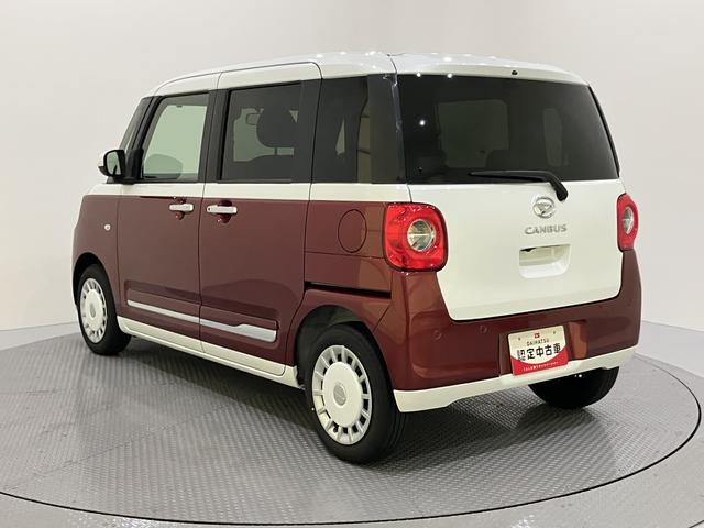 ムーヴキャンバスストライプスGターボ前後誤発進抑制機能 電動格納式ミラー アダプティブクルコン エコアイドル 車線逸脱警報 ターボ車 シートヒータ USB スマートキー キーフリー オートマチックハイビーム オートライト エアバッグ(山口県)の中古車