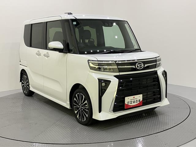 タントカスタムRSパノラマモニター付き 両側PWスライドドア 緊急ブレーキ LKA プッシュスタートスマートキー 電動格納ドアミラー シートH キーフリーキー ターボ車 LEDヘッドライト オートLED アルミホイール(山口県)の中古車