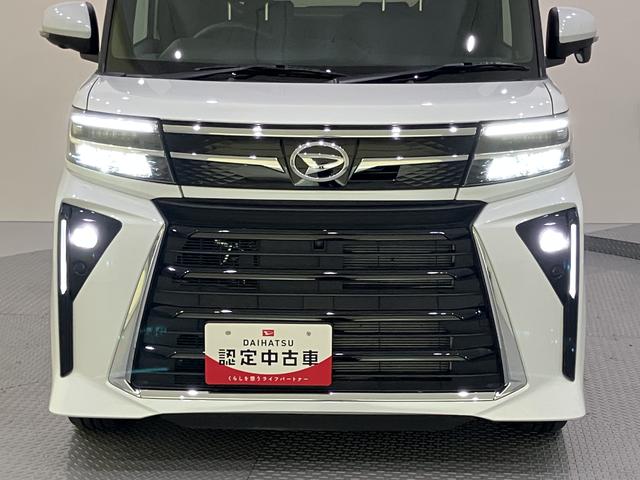 タントカスタムRSパノラマモニター付き 両側PWスライドドア 緊急ブレーキ LKA プッシュスタートスマートキー 電動格納ドアミラー シートH キーフリーキー ターボ車 LEDヘッドライト オートLED アルミホイール(山口県)の中古車