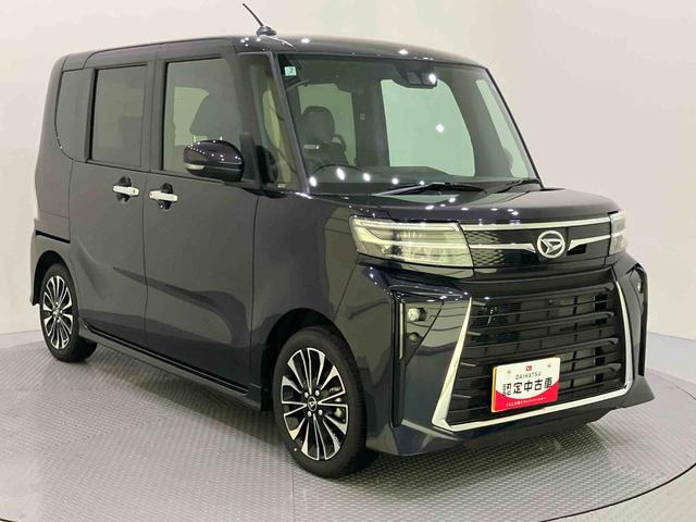 タントカスタムＲＳアイドリング　被害軽減ブレーキ　車線逸脱防止　運転席エアバッグ　電動格納ミラー　ＬＥＤヘットライト　ターボ　スマートキ−　キーフリーキー　オートハイビーム　ＡＢＳ　アルミホイール　全周カメラ（山口県）の中古車