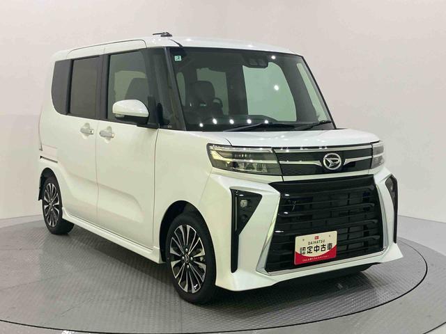 タントカスタムRS被害軽減ブレーキ 車線逸脱防止 リアカメラ 運転席エアバッグ シートヒータ LEDヘットライト ターボ スマートキ− キーフリーキー オートハイビーム ABS アルミホイール 左右オートスライドドア(山口県)の中古車