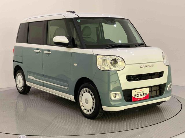 ムーヴキャンバスストライプスＧターボパノラマモニター　クルーズコントロール　電動格納ドアミラー　電動パーキングブレーキ　シートヒーター　ＬＥＤランプ　キーフリー　両側パワースライドドア（山口県）の中古車