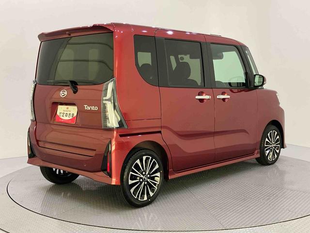 タントカスタムＲＳ被害軽減ブレーキ　車線逸脱防止　運転席エアバッグ　シートヒータ　電動格納ミラー　ＬＥＤヘットライト　ターボ　スマートキ−　キーフリーキー　オートハイビーム　ＡＢＳ　アルミホイール　全周カメラ（山口県）の中古車